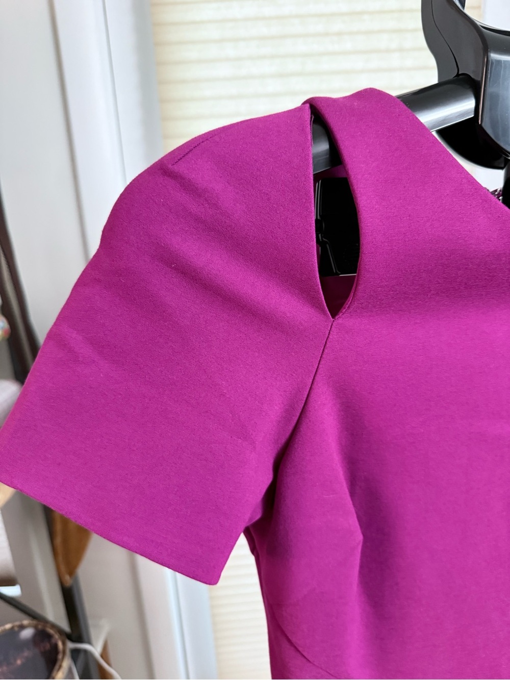 Adelyn Rae Fuchsia Cutout-Shoulder Bodycon Mini Dress size small - Picture 3 of 16